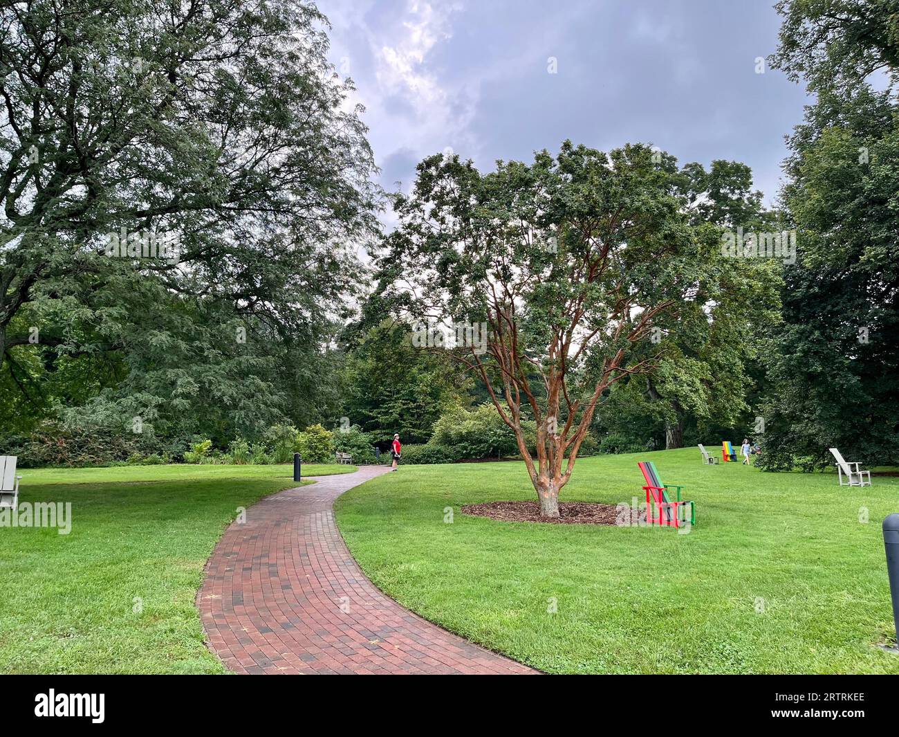 Gelände im Wave Hill Public Garden and Cultural Center, Riverdale, New York, USA. Stockfoto