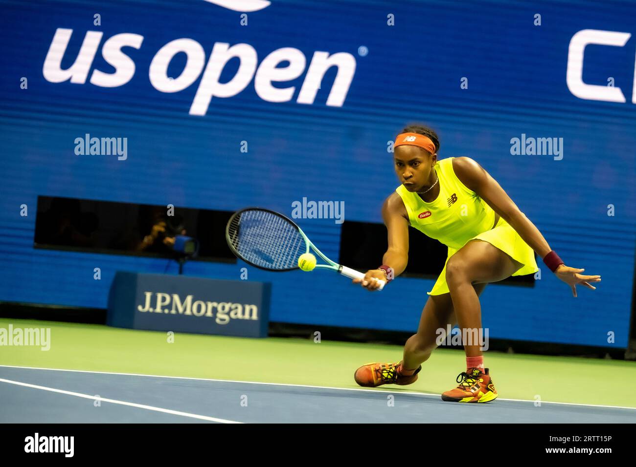 Coco Gauff (USA) nahm an den Halbfinalen der Frauen beim US Open Tennis 2023 Teil. Stockfoto