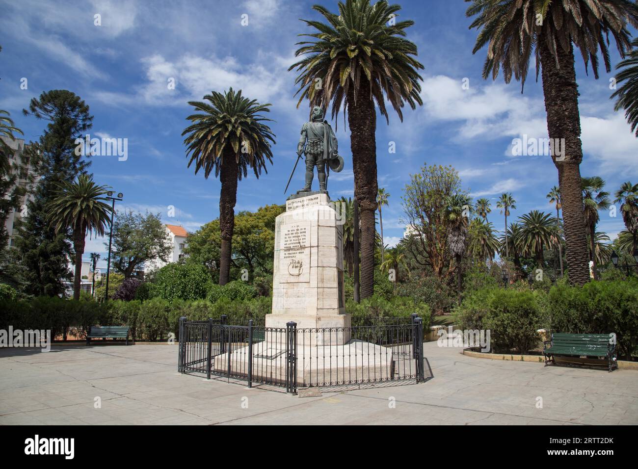 Salta, Argentinien, 12. November 2015: Foto der Statue des Gründers der Stadt Hernando de Lerma Stockfoto