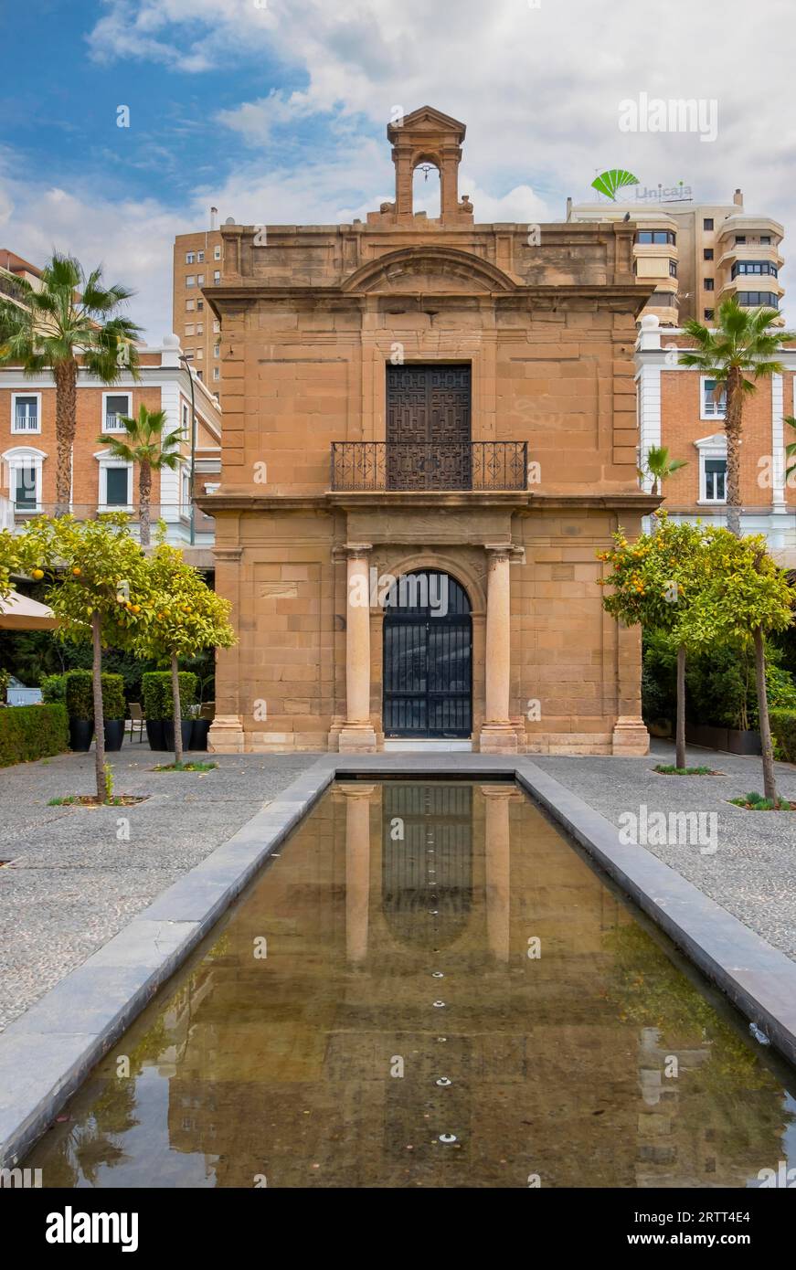 La Capilla del puerto de Malaga, historische Kapelle im Hafen von Malaga, Andalusien, Spanien Stockfoto