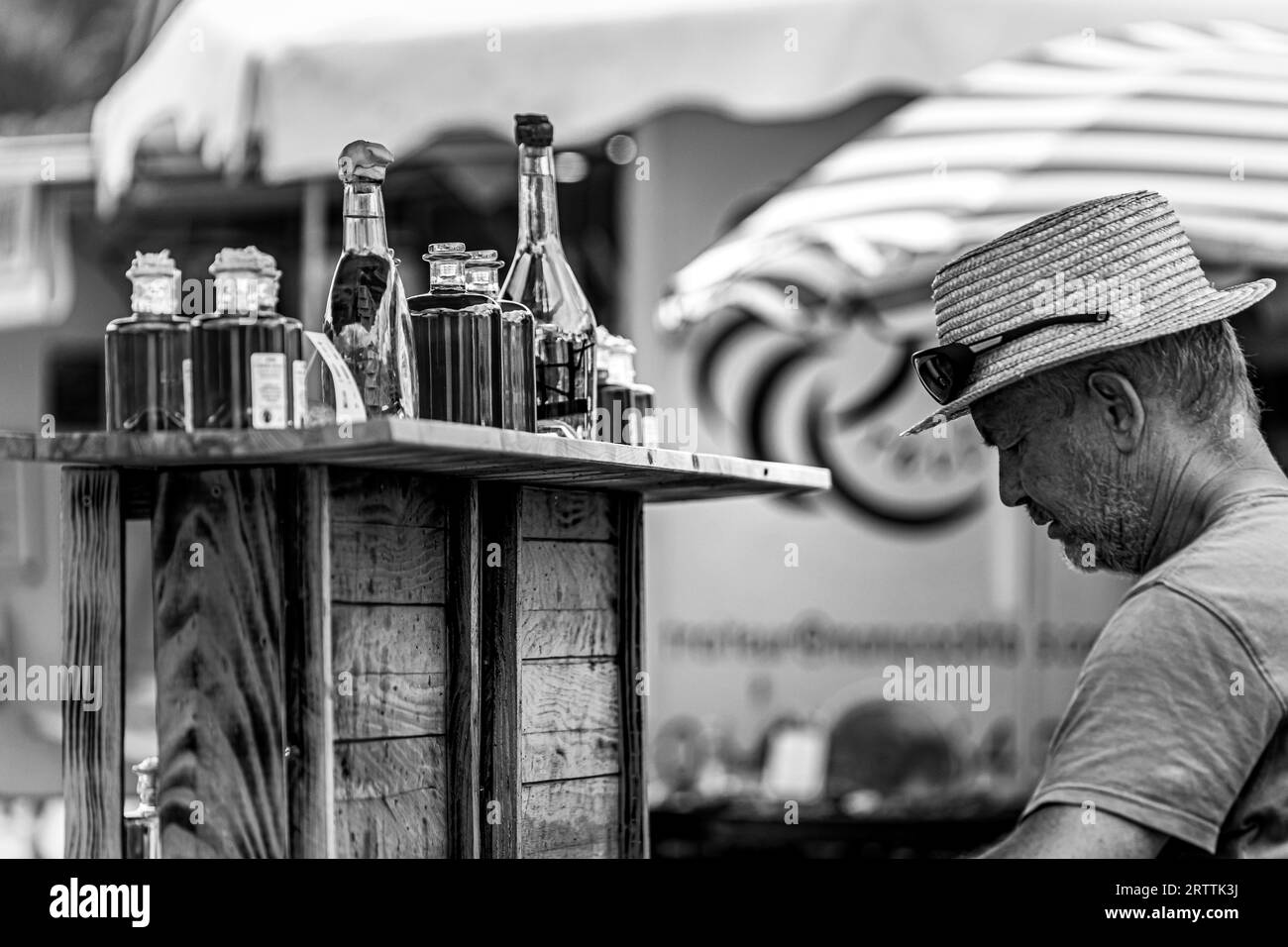 FRANKREICH. ALPEN. ISERE (38) MATHEYSINE REGION. DORF PIERRE-CHATEL. DAS ERNTEFEST STELLT DAS LEBEN DER BAUERN IN ISERE VOR DER ANKUNFT VON THERM WIEDER HER Stockfoto