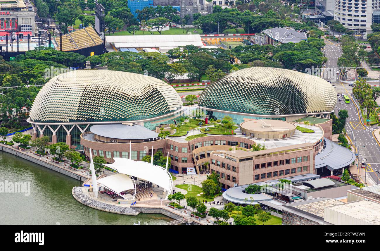 Esplanade-Theatres on the Bay, Singapur Stockfoto