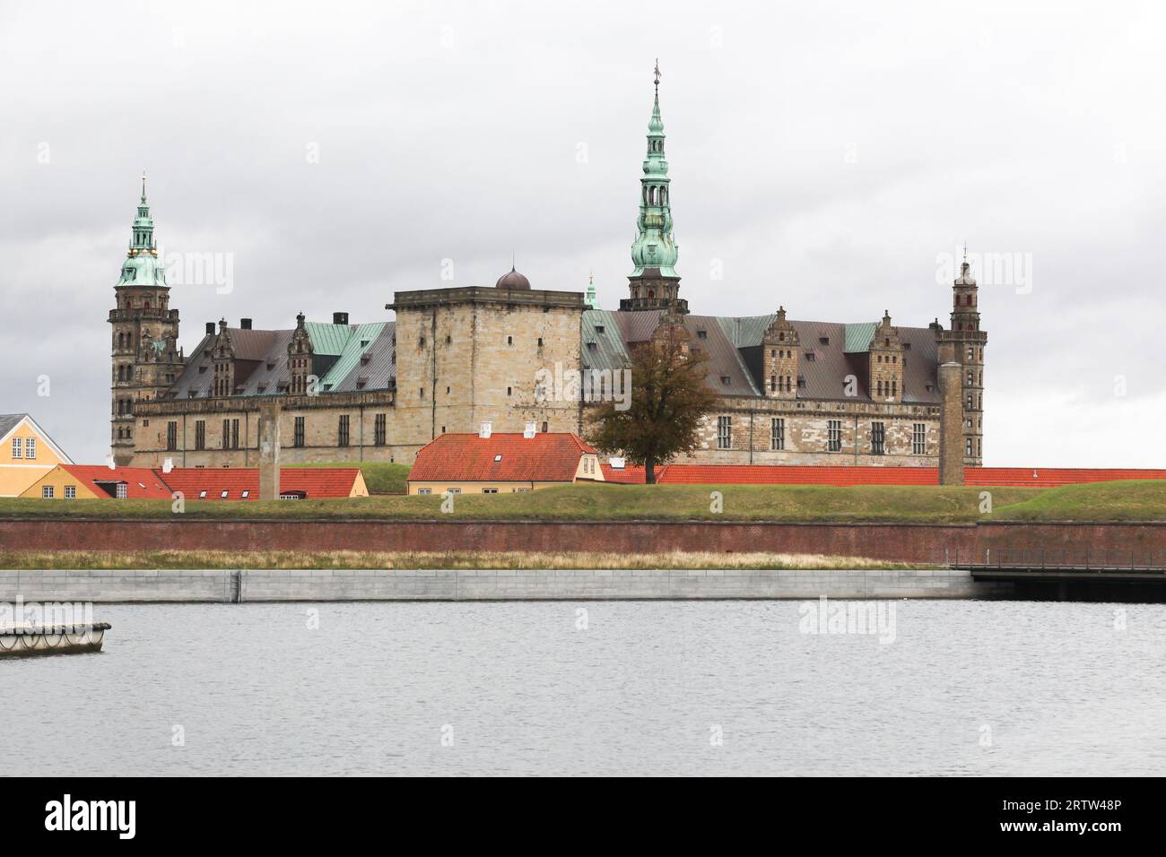 Blick auf Schloss Kronborg in Helsingør, Dänemark Stockfoto