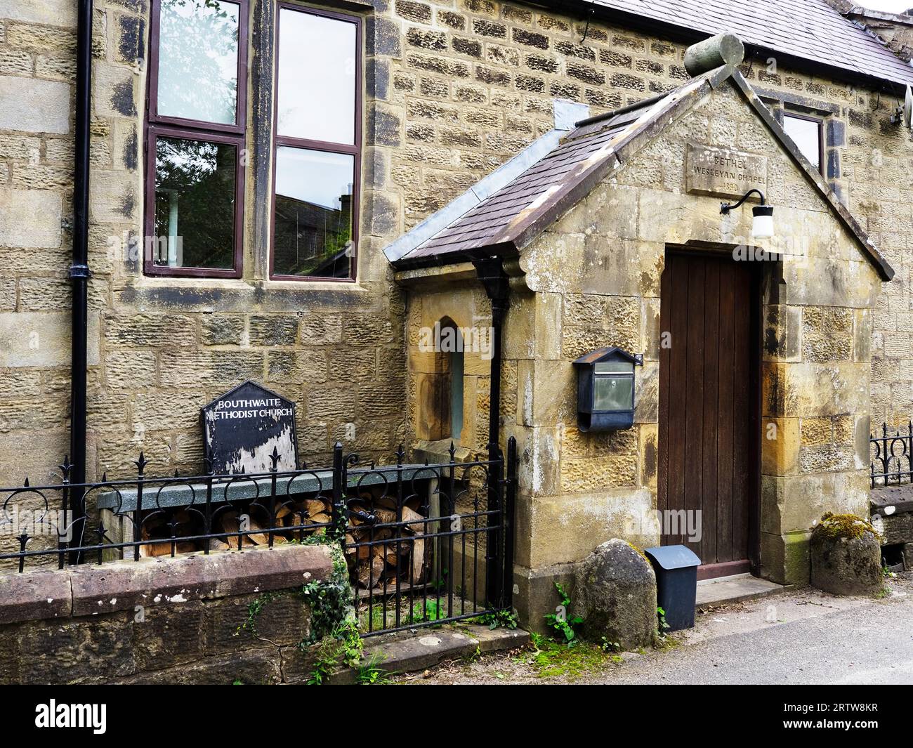 Ehemalige Wesleyan Chapel in Bouthwaite in Nidderdale AONB North Yorkshire England Stockfoto