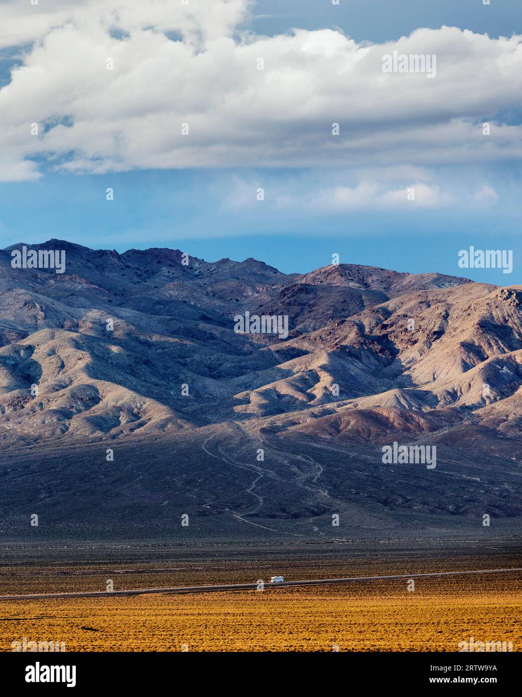 Highway 50, Nevada Wüste. Stockfoto