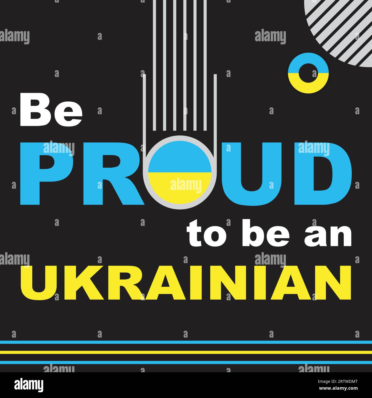 Seien Sie stolz darauf, eine ukrainische Vektor-Illustration zu sein Stock Vektor