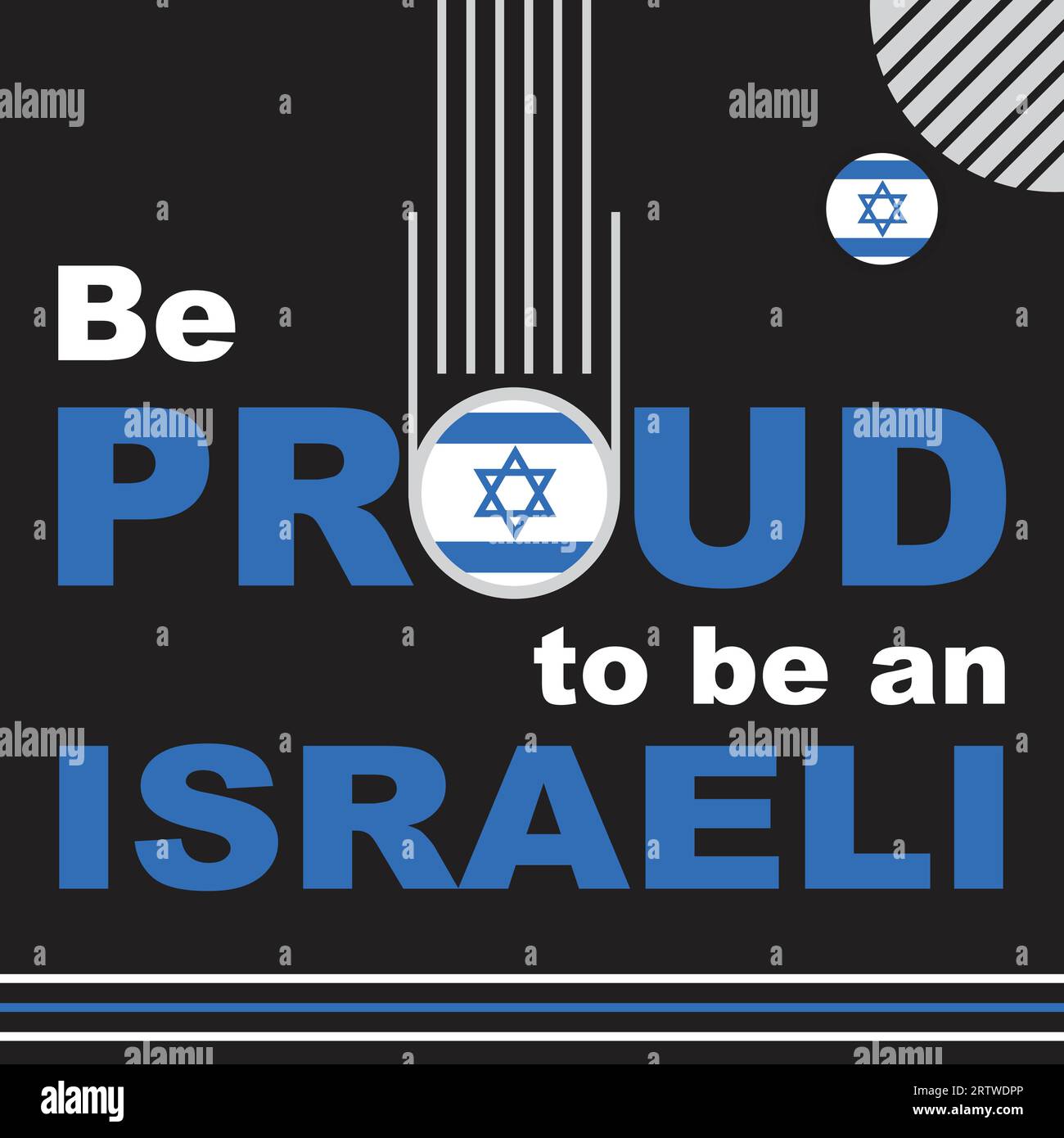 Seien Sie stolz darauf, eine israelische Vektor-Illustration zu sein Stock Vektor