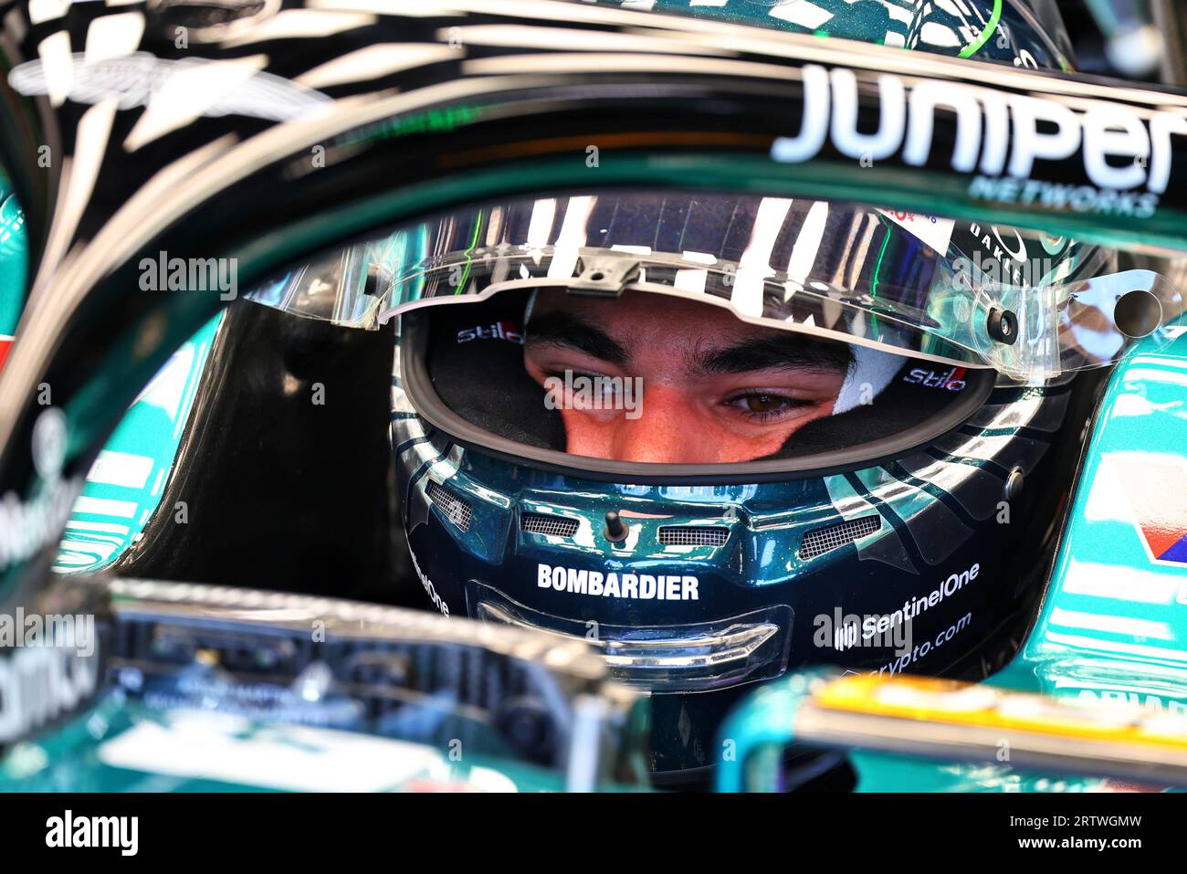 Singapur, Singapur. September 2023. Lance Walk (CDN) Aston Martin F1 Team AMR23. 15.09.2023. Formel-1-Weltmeisterschaft, Rd 16, Singapur Grand Prix, Marina Bay Street Circuit, Singapur, Übungstag. Auf dem Foto sollte Folgendes stehen: XPB/Press Association Images. Quelle: XPB Images Ltd/Alamy Live News Stockfoto