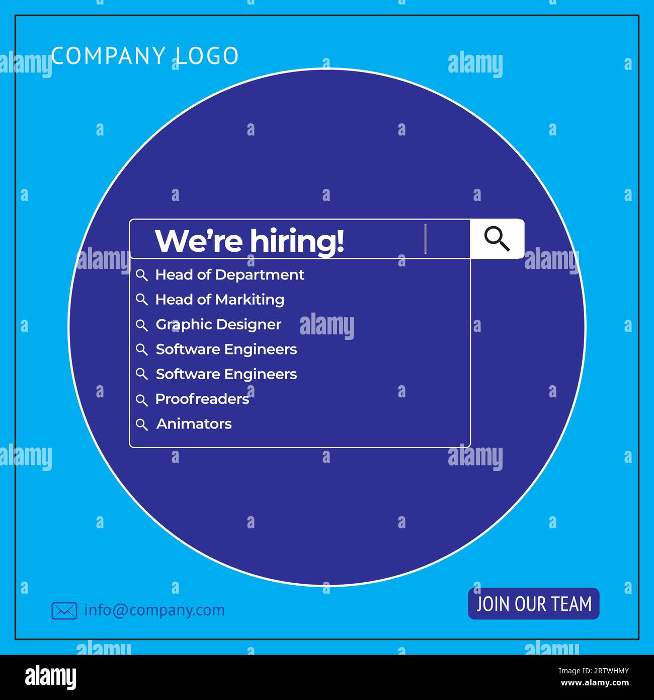 Wir sind Hiring Post, Career, Job, Business, Opportunity, Social-Media-Beitrag. Stock Vektor