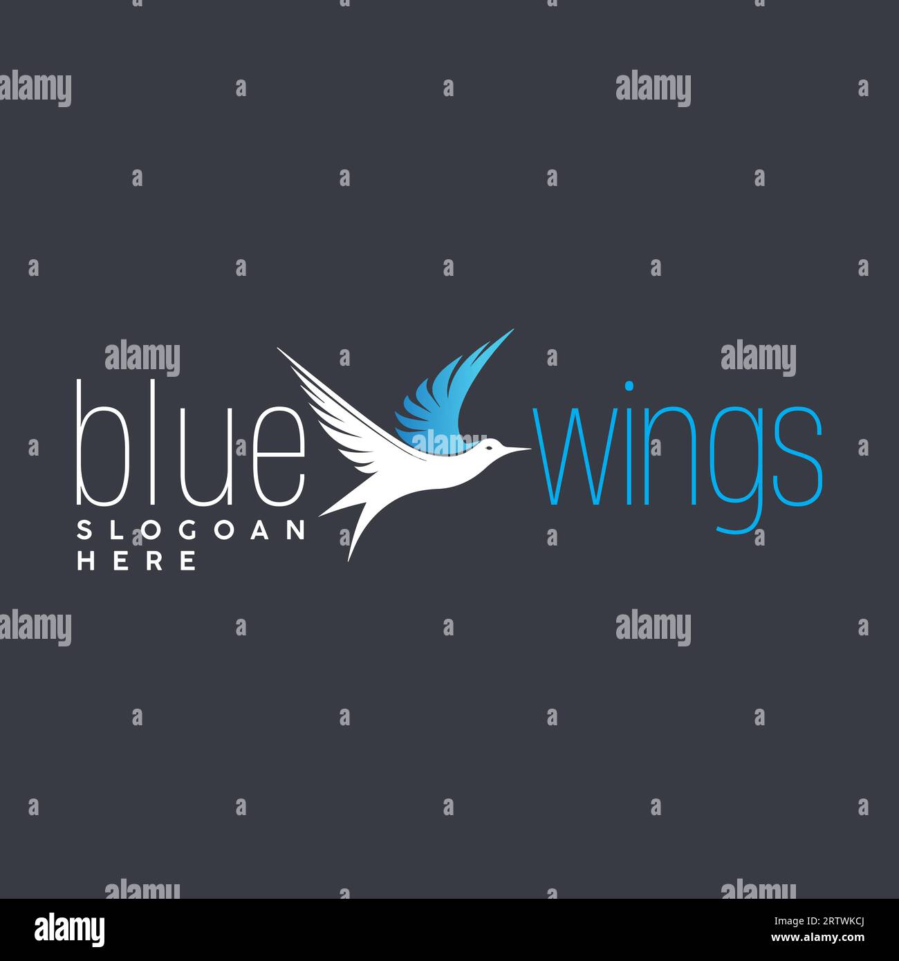 Logo von Bird Fly, Branding, Logo von Bird Company. Stock Vektor