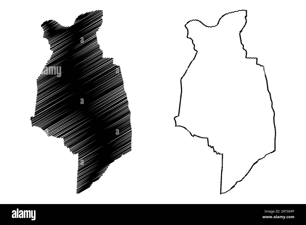 Etten-Leur (Königreich der Niederlande, Holland, Nordbrabant oder Provinz Noord-Brabant) Kartenvektordarstellung, Scribble Sketch Etten Stock Vektor