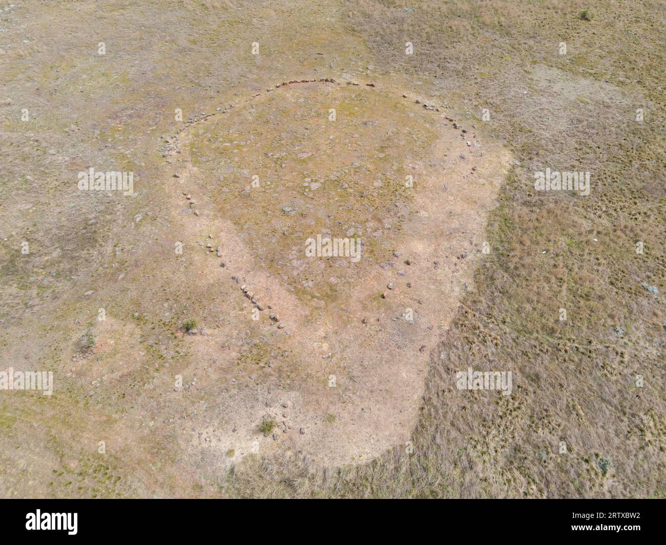 Wurdi Youang Aborigine Stone Arrangement, Australien. Astronomisch bedeutsame Positionen sind älter als Stonehenge und Pyramiden Stockfoto