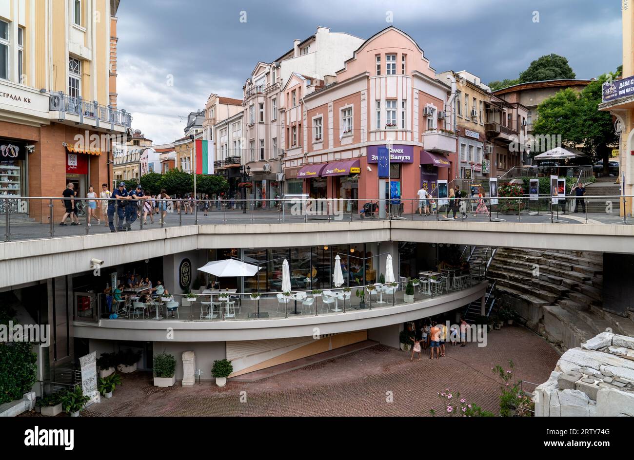 Blick von der Stadt Plovdiv, Bulgarien Stockfoto