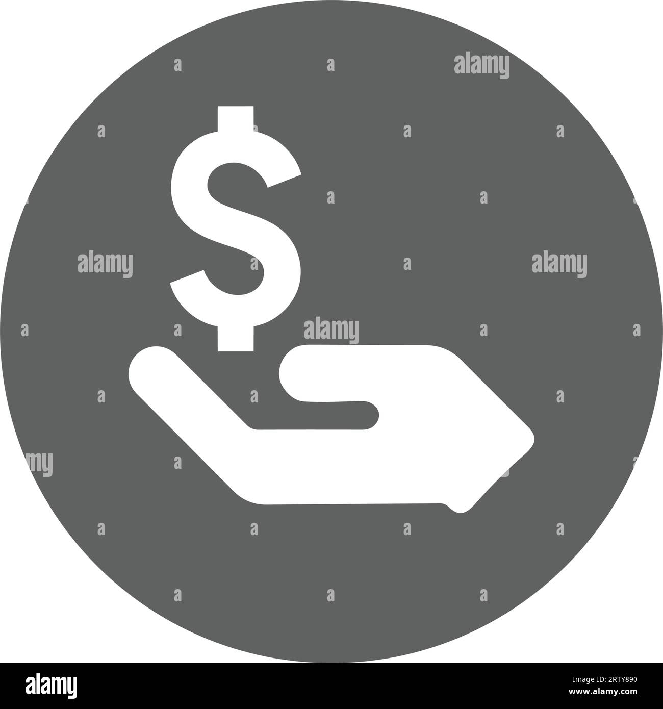 Money Hand Icon – perfekt für gedruckte Dateien und Präsentationen, das Entwerfen und entwickeln von Websites, Werbematerialien, Illustrationen oder anderen Arten Stock Vektor