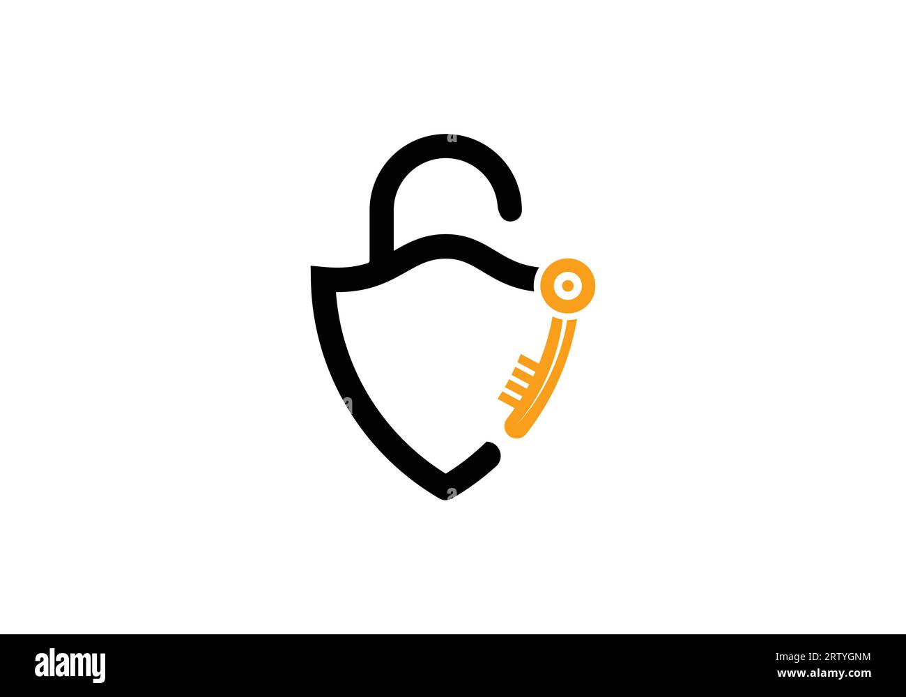 Das Schlüssellogo Wird Mit Dem Hausschließer Kombiniert. Vektorillustration des Logozeichensymbols Stock Vektor