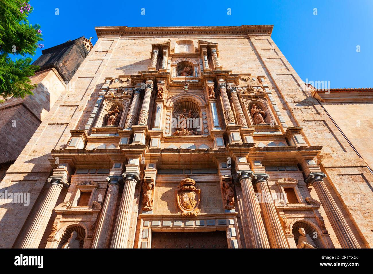 Pfarrkirche des Heiligen Kreuzes in der Stadt Valencia in Spanien Stockfoto