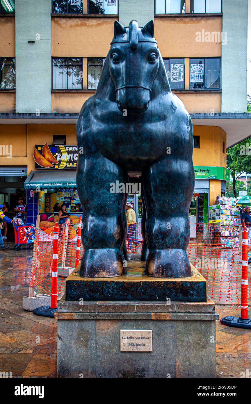 Skulptur des kolumbianischen Künstlers Fernando Botero. Plaza Botero, Medellín, Kolumbien. Stockfoto