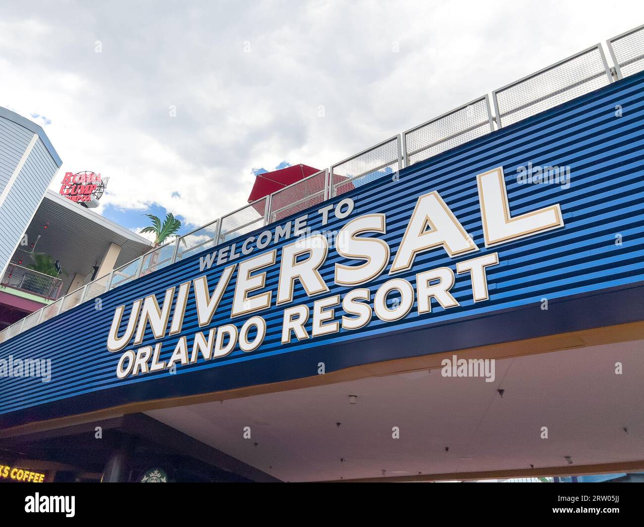 Universal Studios Florida ist ein Freizeitpark für Familien mit Vergnügungsfahrten und Attraktionen. Stockfoto