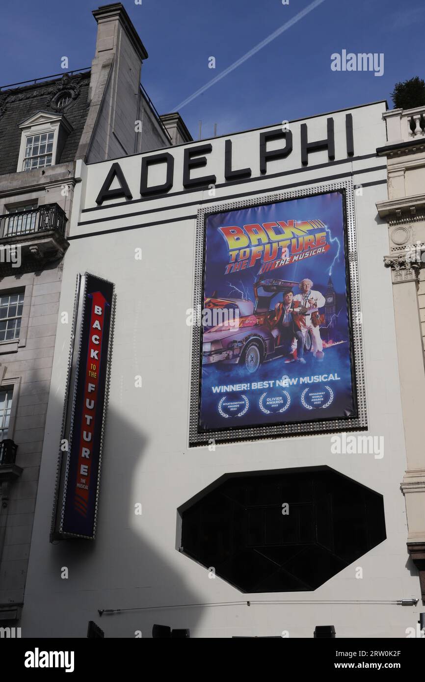 Back to the Future das Musical im Adelphi Theatre The Strand London, UK September 2023 Stockfoto