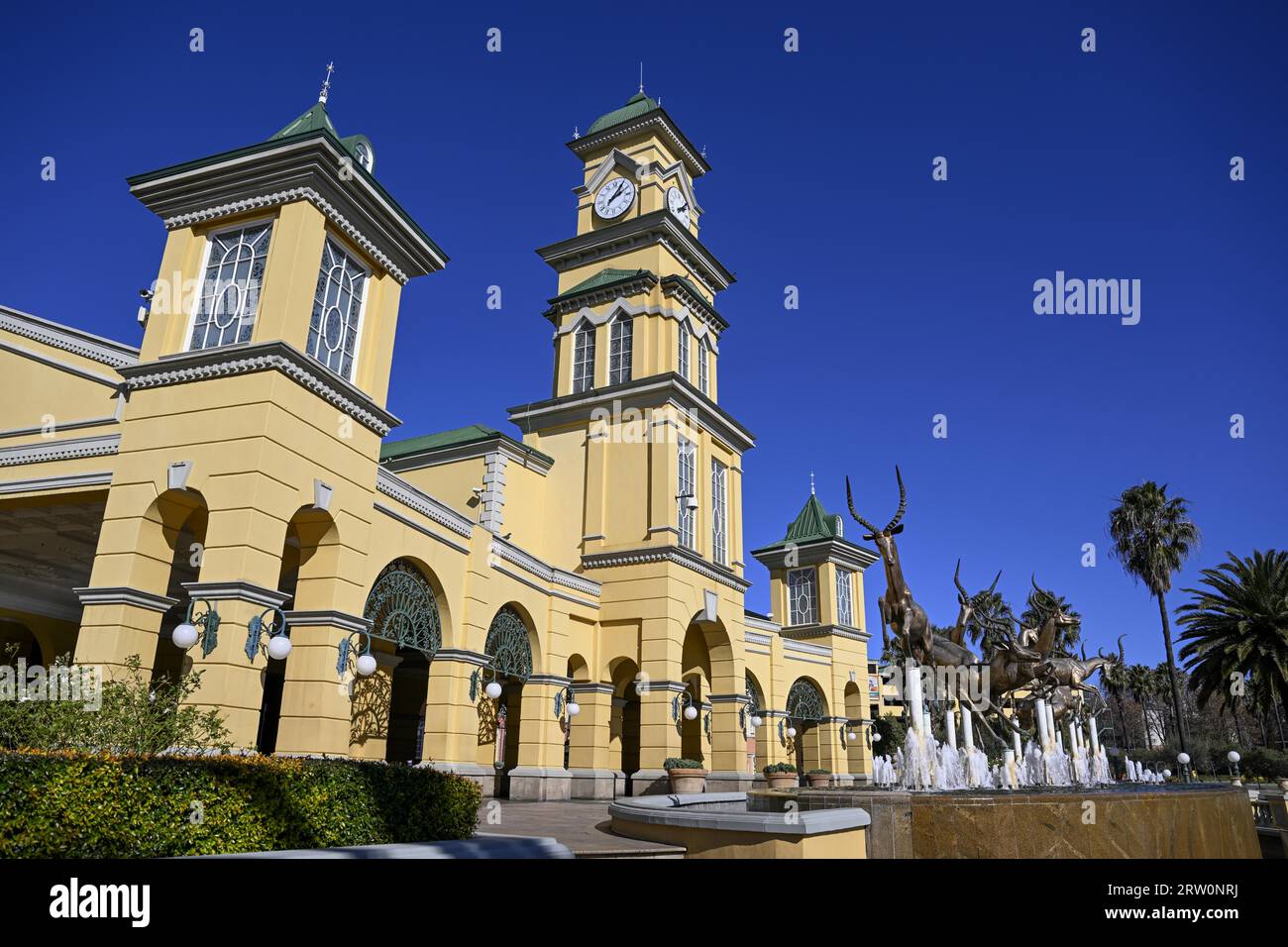 Fassade des Gold Reef City Casino, Johannesburg, Provinz Gauteng, Südafrika Stockfoto