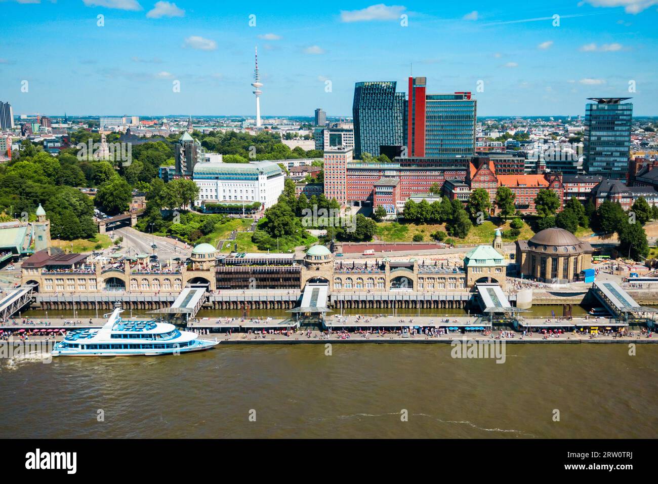 Die Hamburger Innenstadt Antenne Panoramaaussicht in Deutschland Stockfoto