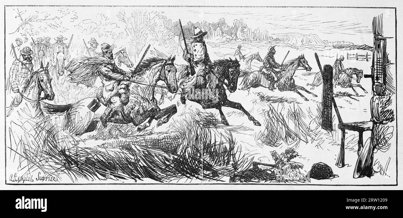 Edward Kelly (1854. Dezember bis 11. November 1880) war ein australischer Bushranger, Gesetzloser, Bandenführer und verurteilter Polizeimörder. Als einer der letzten Bushrangers ist er dafür bekannt, dass er bei seinem letzten Schießerei mit der Polizei einen kugelsicheren Anzug trägt. Stockfoto