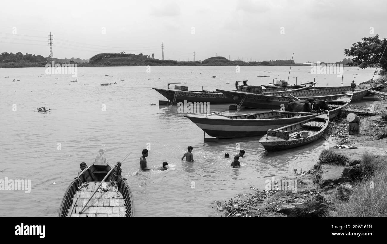 Traditionelles 4K-Foto von Ruhitpur, Bangladesch, aufgenommen am 05. September 2022 Stockfoto