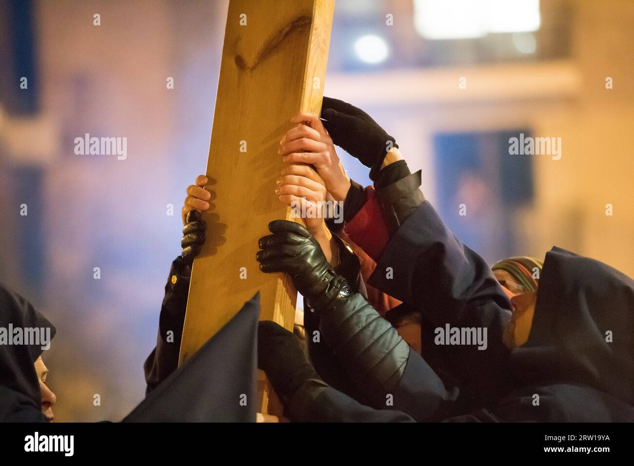 Passionsspiel am Karfreitag in Danzig, Polen © Wojciech Strozyk / Alamy Stock Photo Stockfoto
