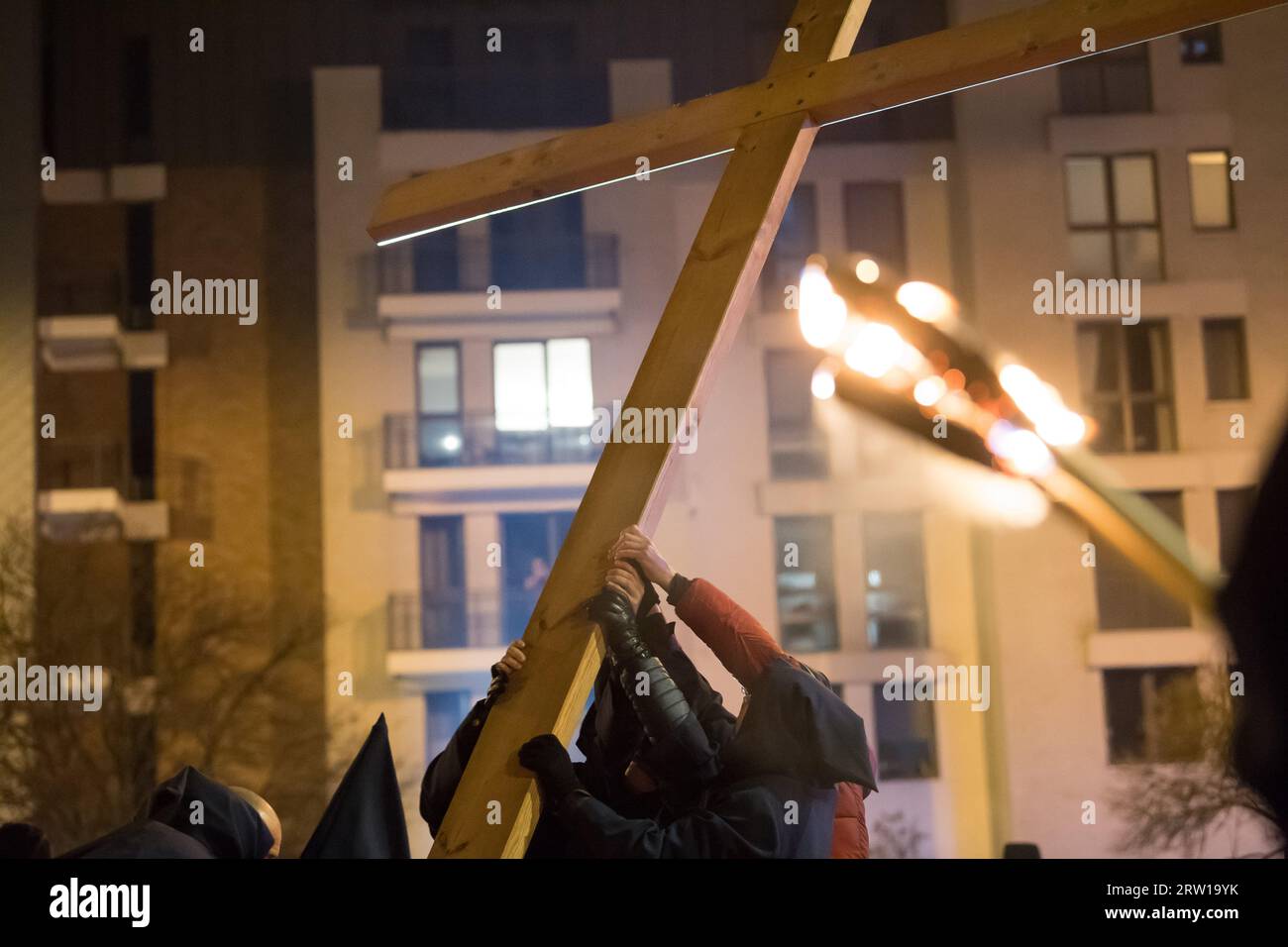 Passionsspiel am Karfreitag in Danzig, Polen © Wojciech Strozyk / Alamy Stock Photo Stockfoto