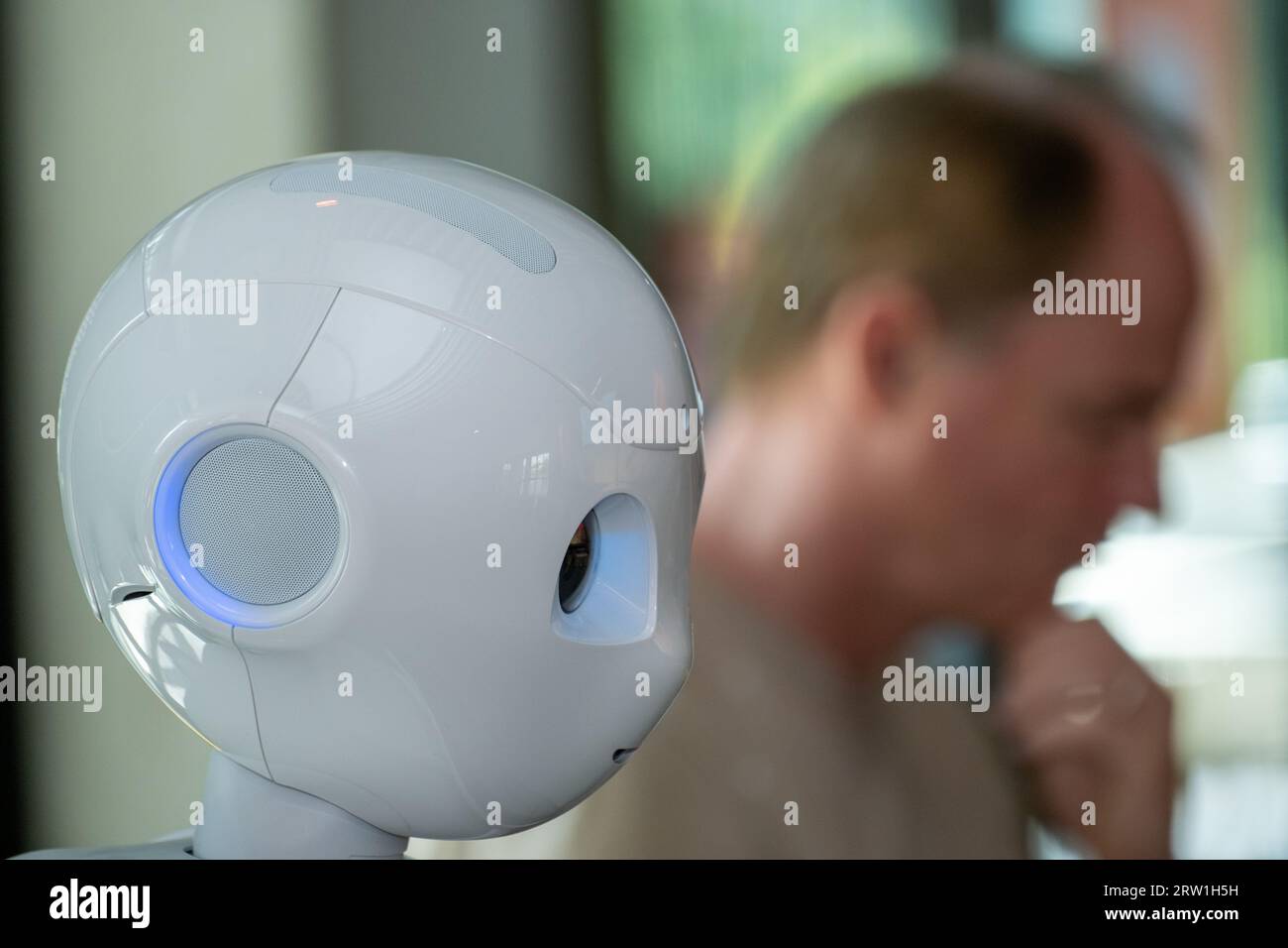 27.06.2023, Deutschland, Bremen, Bremen - AI-bestückter Roboter am Transferzentrum für Künstliche Intelligenz BREMEN.AI bei den Bremen AI Days. BREMEN.AI Stockfoto