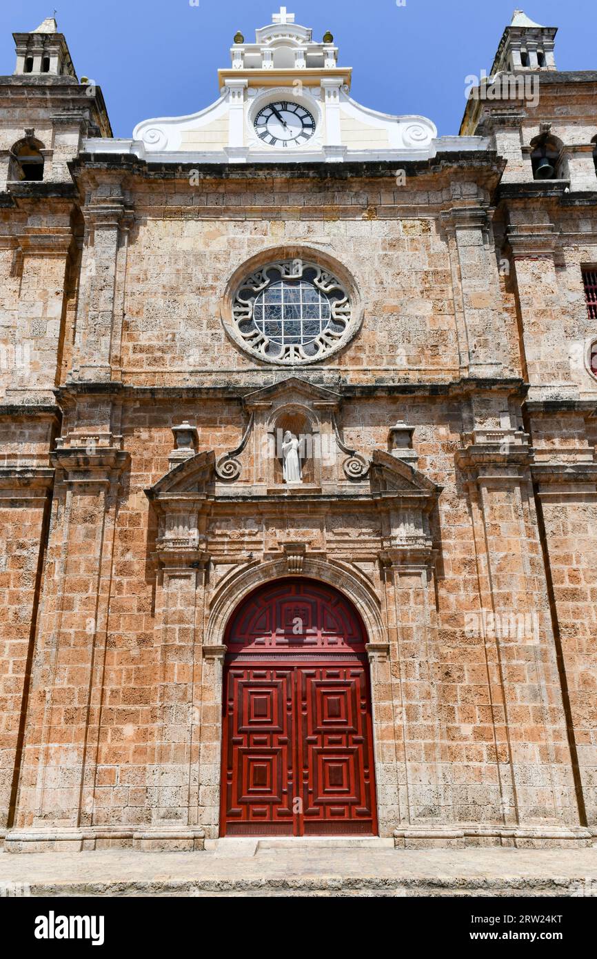 San Pedro Claver Heiligtum in der ummauerten Stadt (Ciudad Amurallada) von Cartagena de Indias, Kolumbien Stockfoto