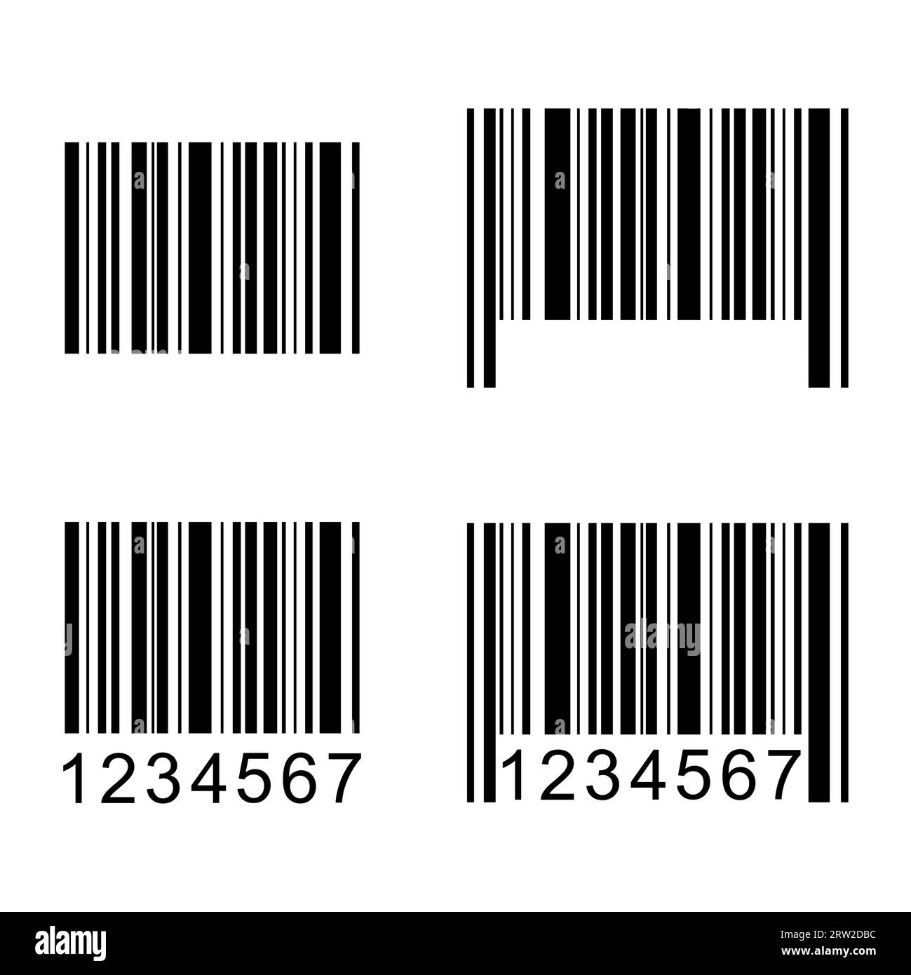 Satz von Barcode-Vektorsymbol. Barcode für flaches Web-Design. Abbildung des Scanners . Stock Vektor