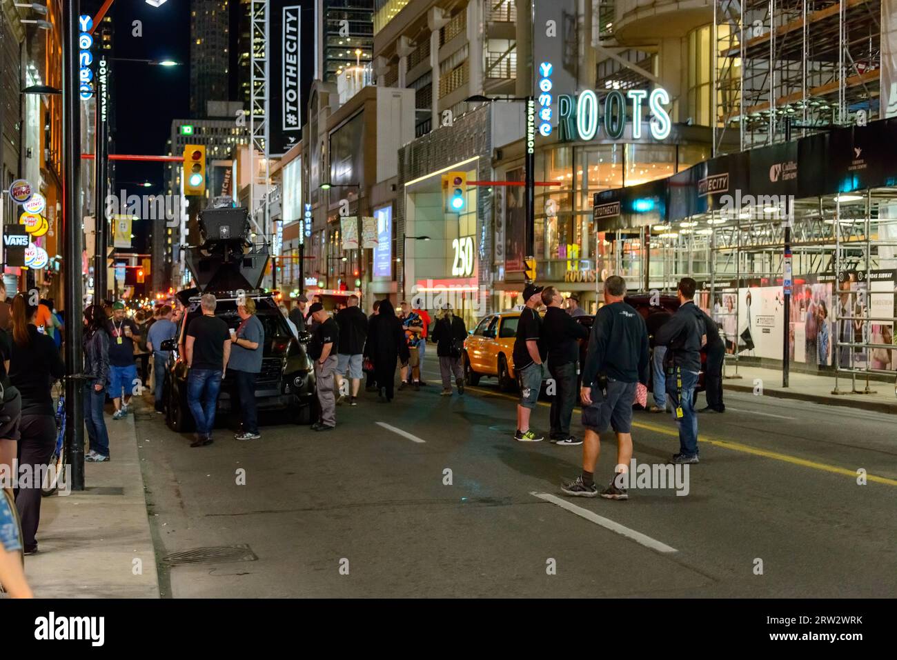 Suicide Squad Filmproduktion in Toronto, Kanada Stockfoto