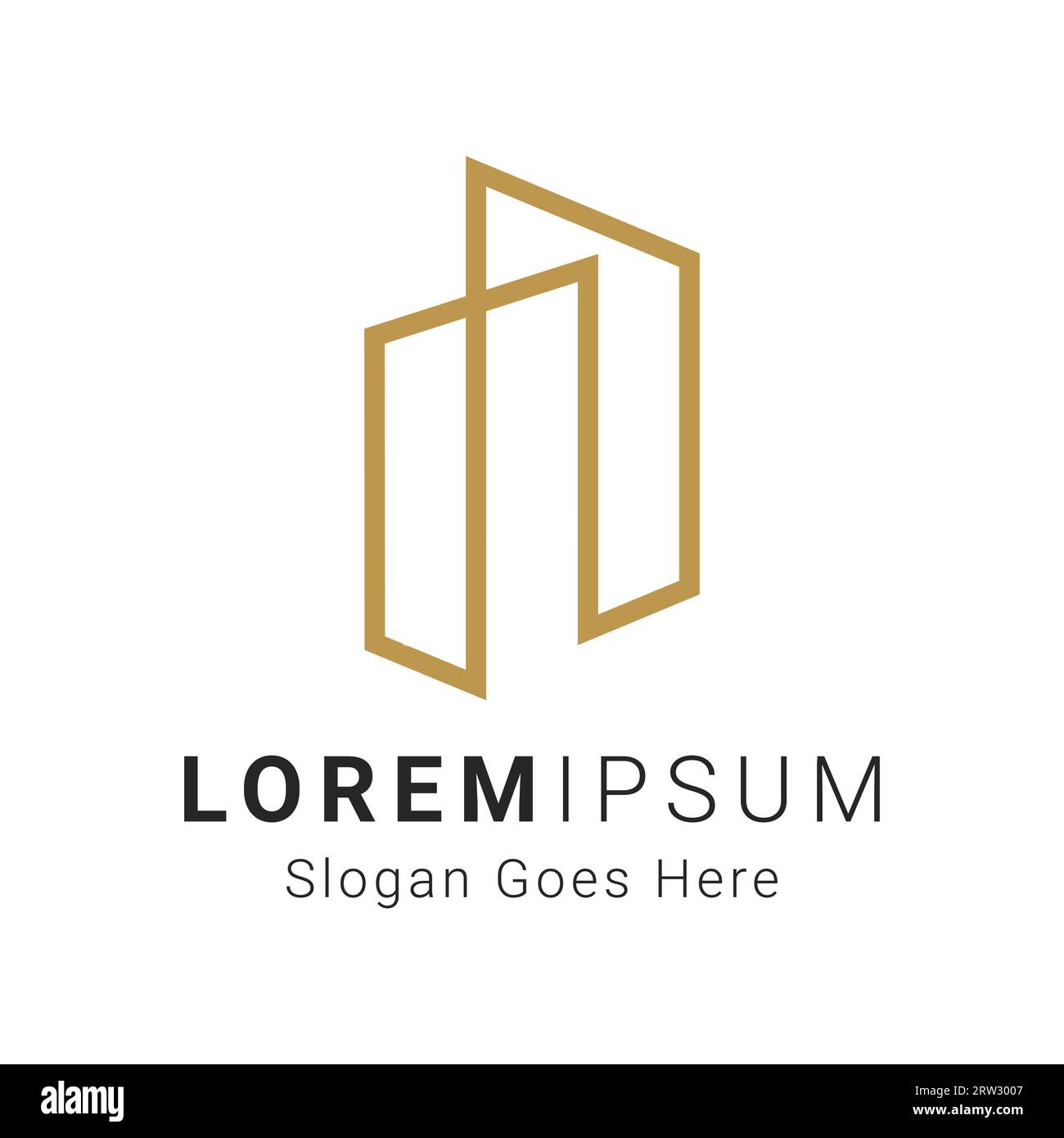 Luxury Building Real Estate Logo Design Minimal Building Logotype Stock Vektor