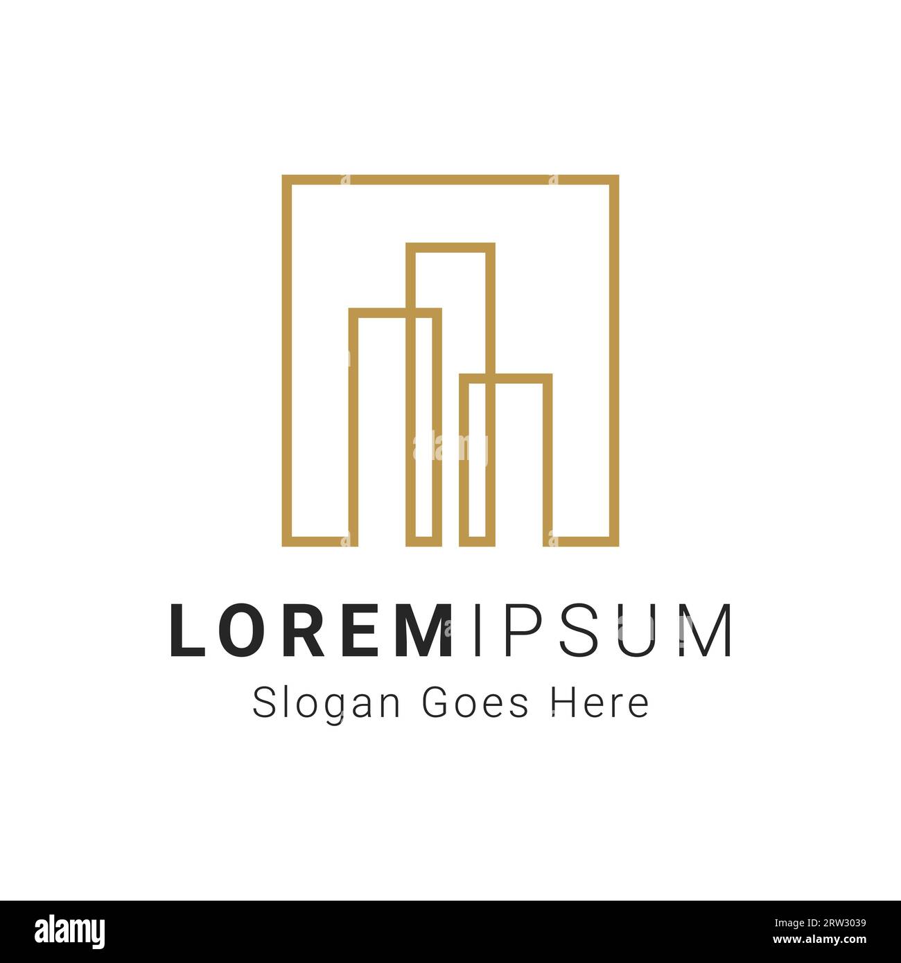 Luxury Building Real Estate Logo Design Minimal Building Logotype Stock Vektor