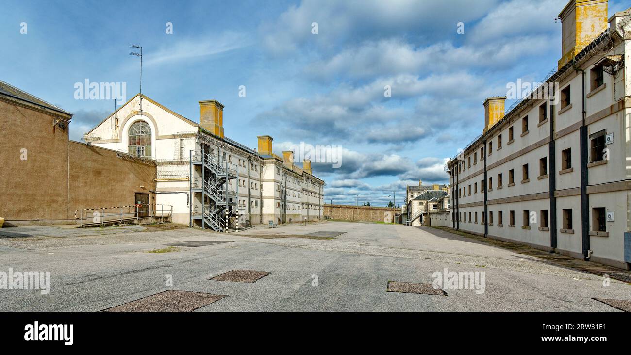 Peterhead Prison Museum Aberdeenshire Scotland ein Zellblock und Innenhof Stockfoto