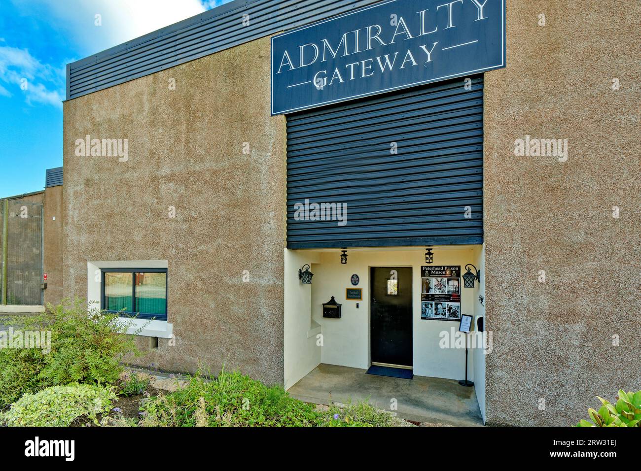 Peterhead Prison Museum Aberdeenshire Scotland Admiralty Gateway und Besuchereingang Stockfoto