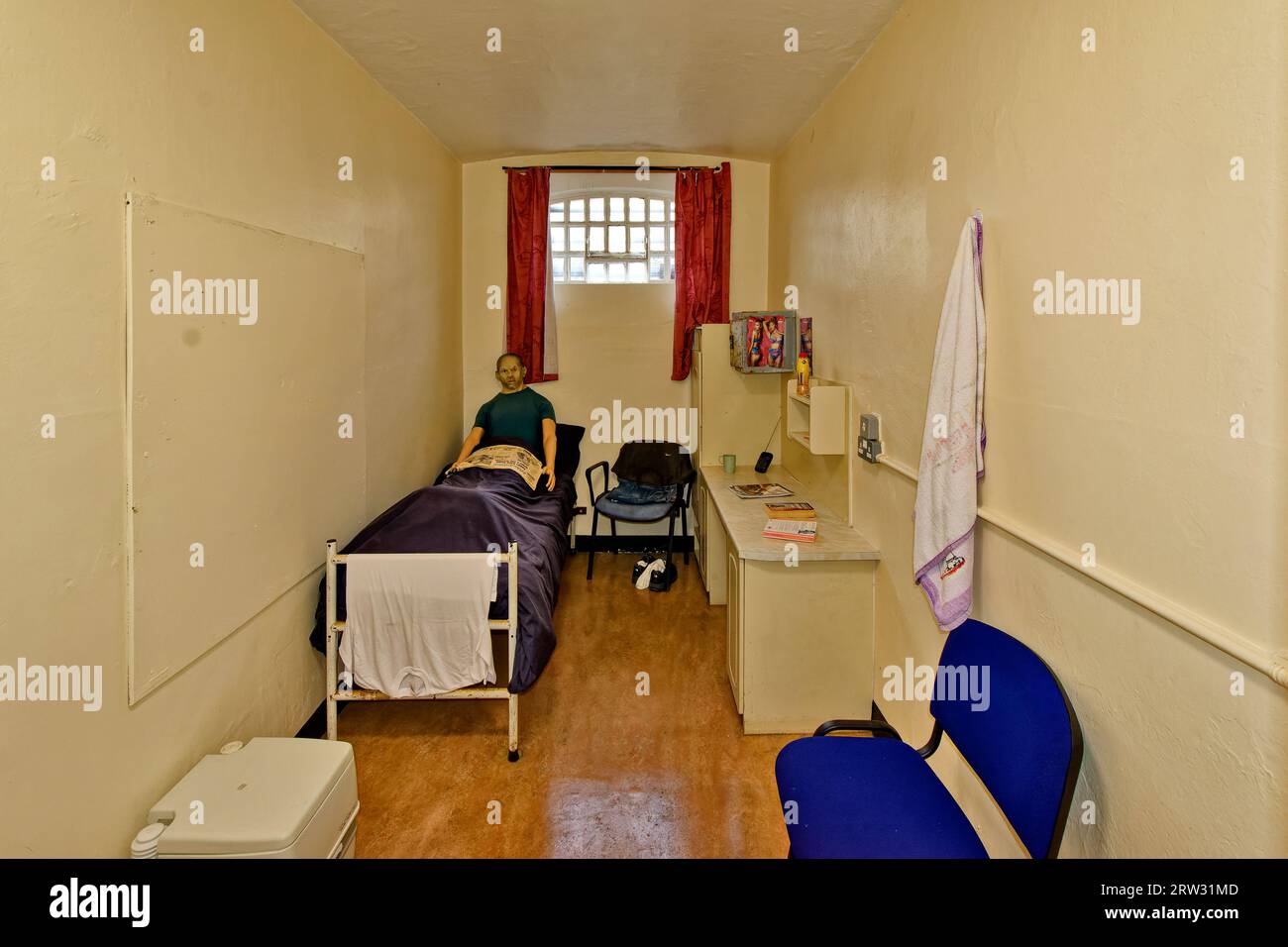 Peterhead Prison Museum Aberdeenshire Schottland Innenraum eine Krankenhauszelle oder Krankenzimmer Stockfoto