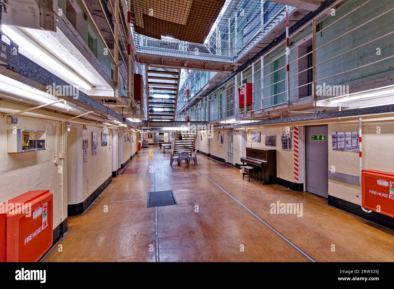 Peterhead Prison Museum Aberdeenshire Schottland Inneres typischer Erdgeschossbereich Stockfoto