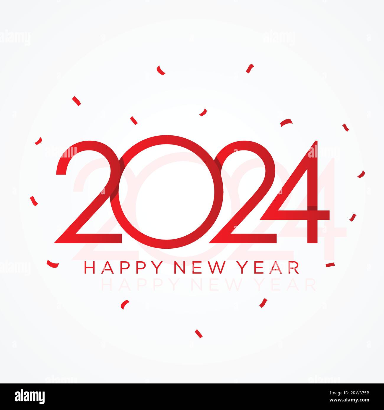 Frohes neues jahr 2024 karte Stock-Vektorgrafiken kaufen - Alamy