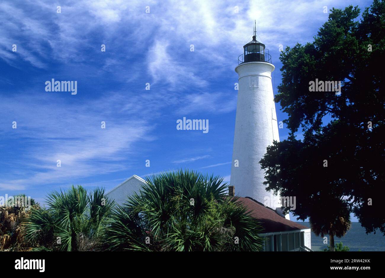 St. Marks Lighthouse, St Marks National Wildlife Refuge, Florida Stockfoto