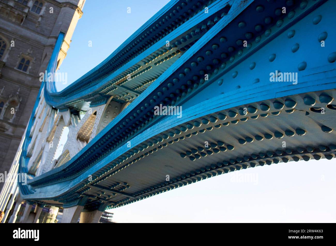 Detail der Tower Bridge in London, Großbritannien Stockfoto