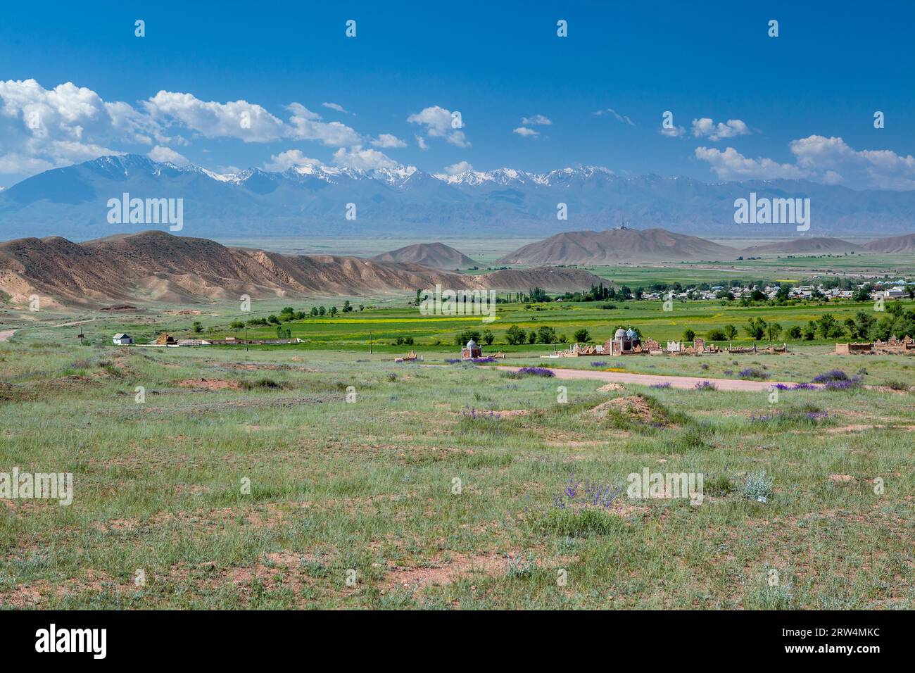 Friedhof in Kirgisistan, Zentral-Aisa Stockfoto