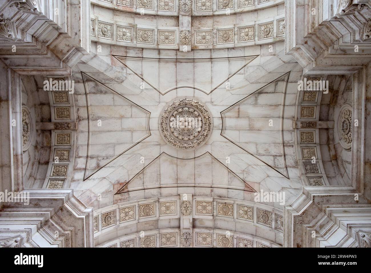 Decke des Rua Augusta Arch in Lissabon, Portugal Stockfoto Decke des Rua Augusta Arch in Lissabon, Portugal Stockfoto