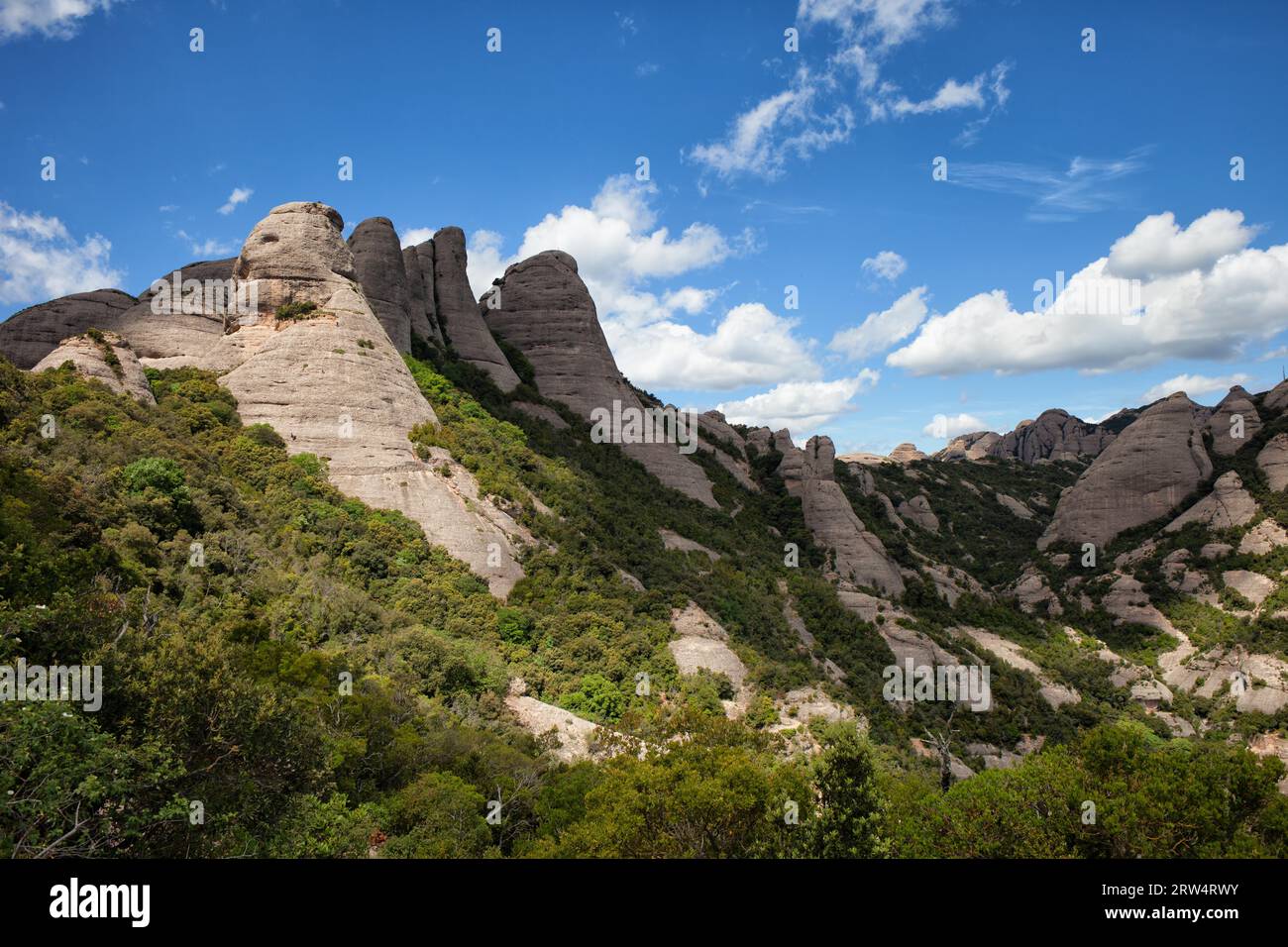 Montserrat Berglandschaft in Katalonien, Spanien Stockfoto