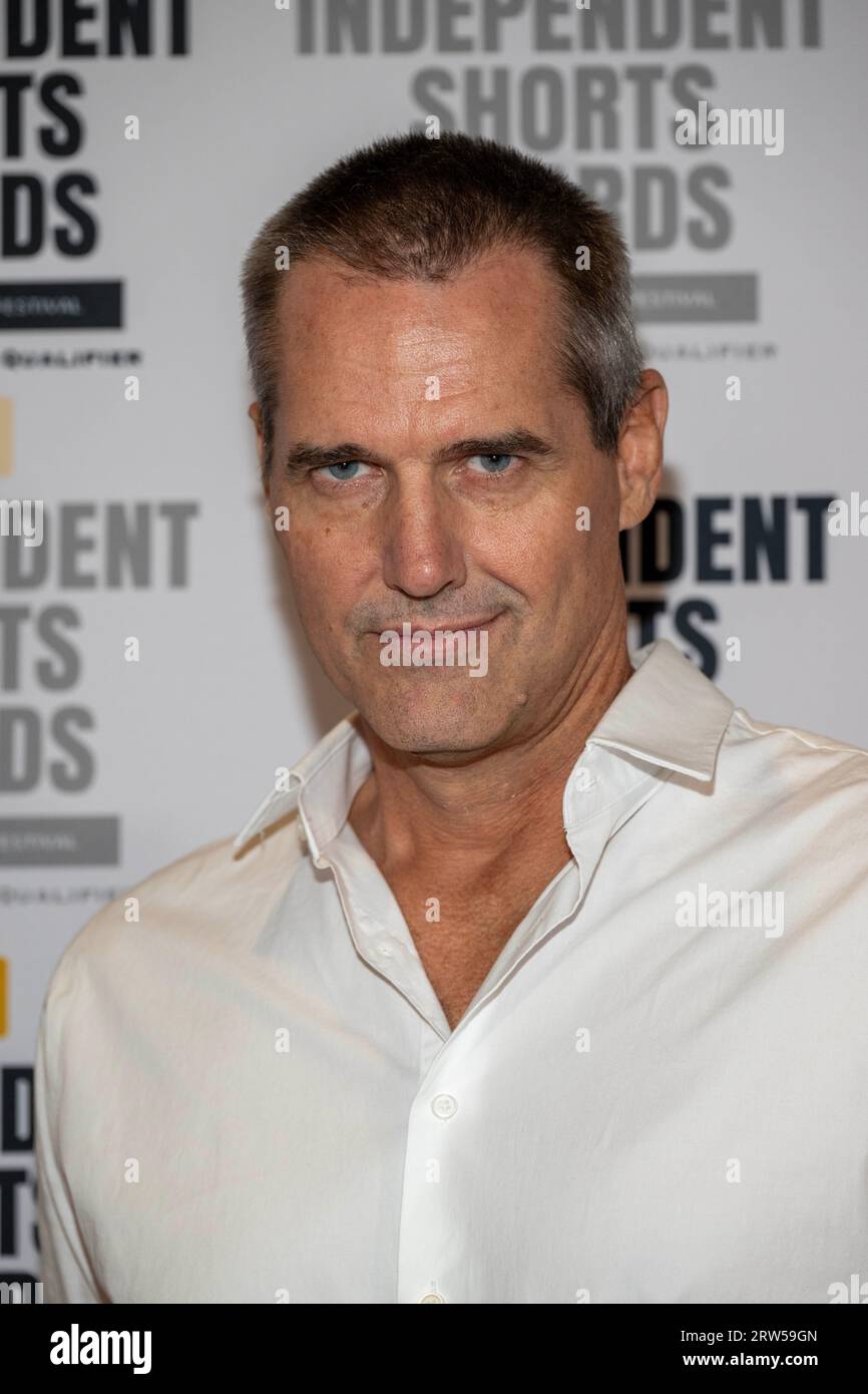 Los Angeles, USA. September 2023. Schauspieler Christopher John Karr nimmt an den Indie Short Film Awards 2023 und dem Leydenville Screening in Regal Cinemas Live LA, Los Angeles, CA 16. September 2023 Teil Credit: Eugene Powers/Alamy Live News Stockfoto