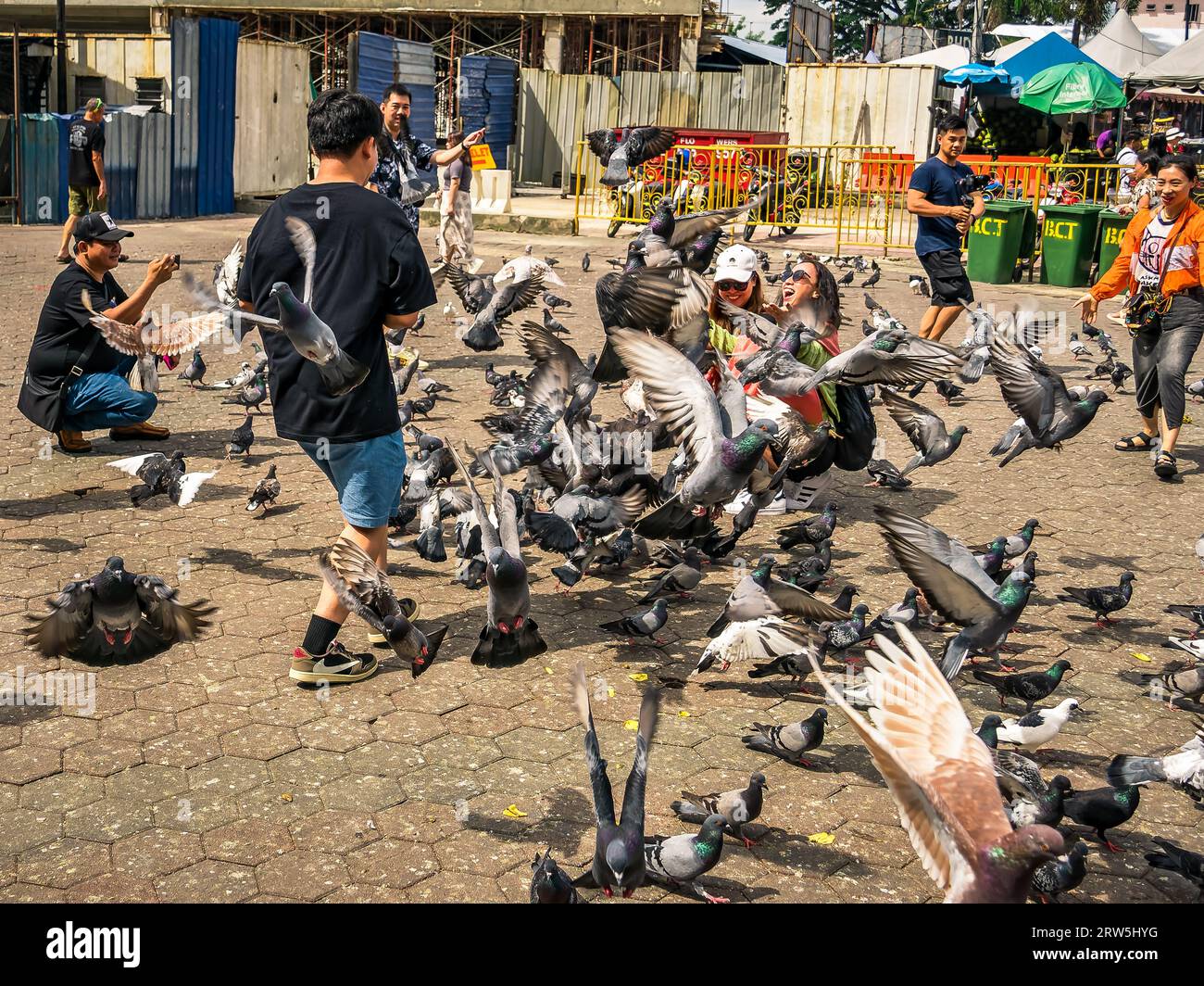 Batu-Höhle, hinduismus-Tempel an einem sonnigen Tag in Kuala Lumpur, Malaysia. Stockfoto