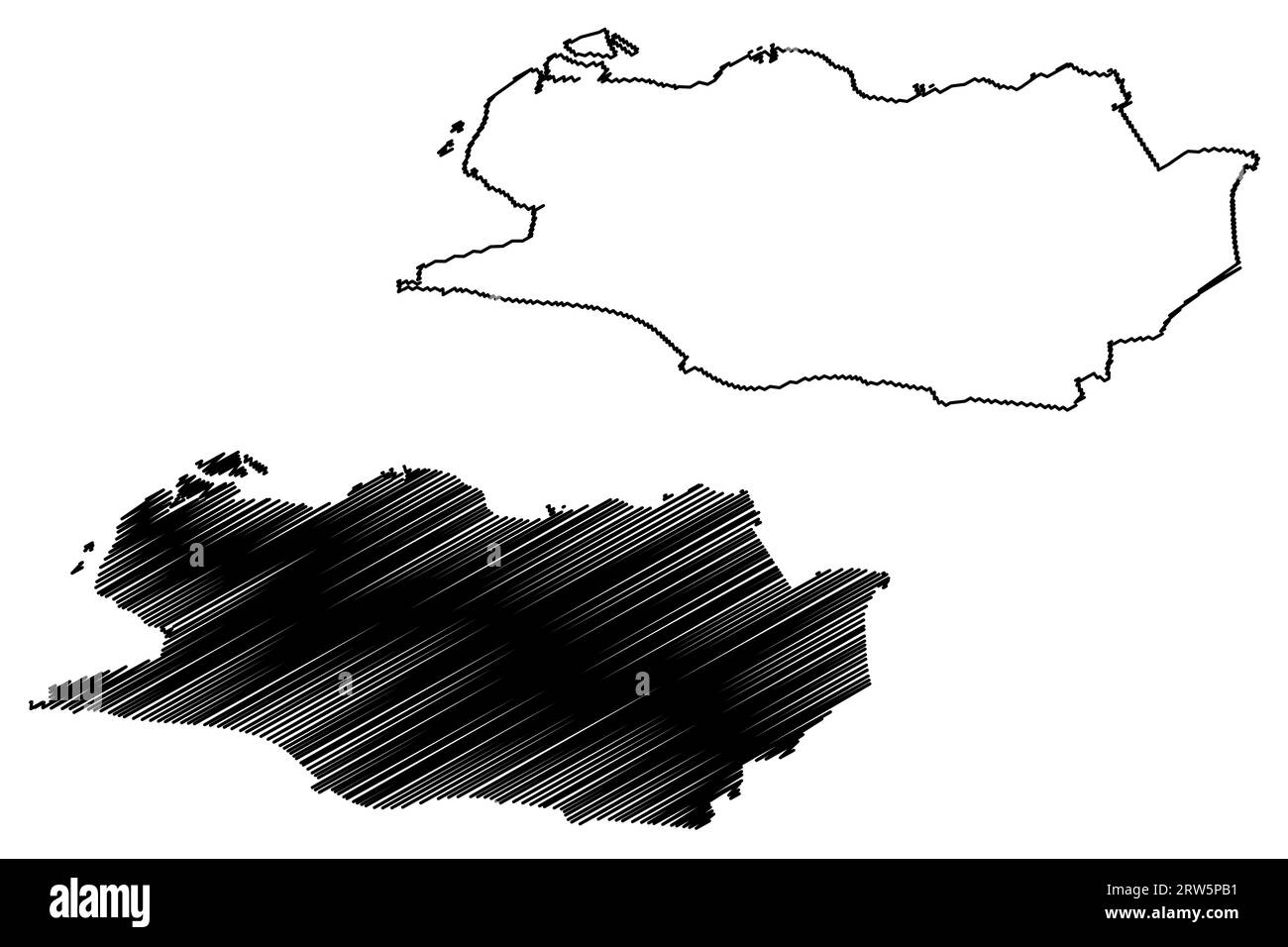 Goes Stadt und Gemeinde (Königreich der Niederlande, Holland, Zeeland oder Provinz Seeland) Kartenvektordarstellung, skizzierte Karte Stock Vektor