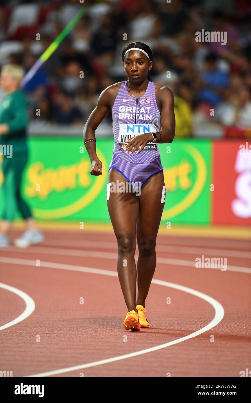 Bianca Williams von GB & NI, die am siebten Tag bei den Leichtathletik-Weltmeisterschaften im National Athletics Centre in in die 4 x 100-m-Läufe der Frauen eintrat Stockfoto