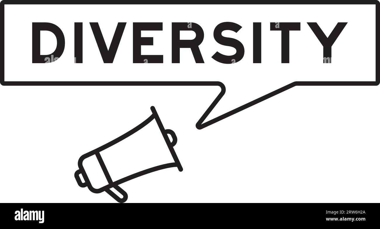 Megaphon-Symbol mit Sprechblase in Wort-Katastrophe auf weißem Hintergrund Stock Vektor